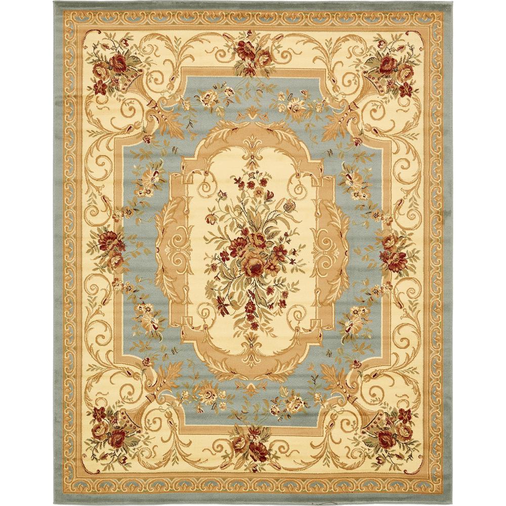 Henry Versailles Rug, Slate Blue (8' 0 x 10' 0). The main picture.