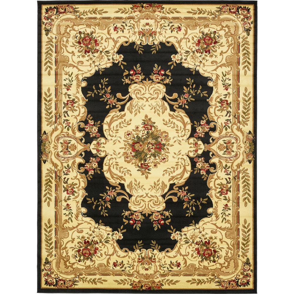 Charles Versailles Rug, Black (9' 0 x 12' 0). The main picture.