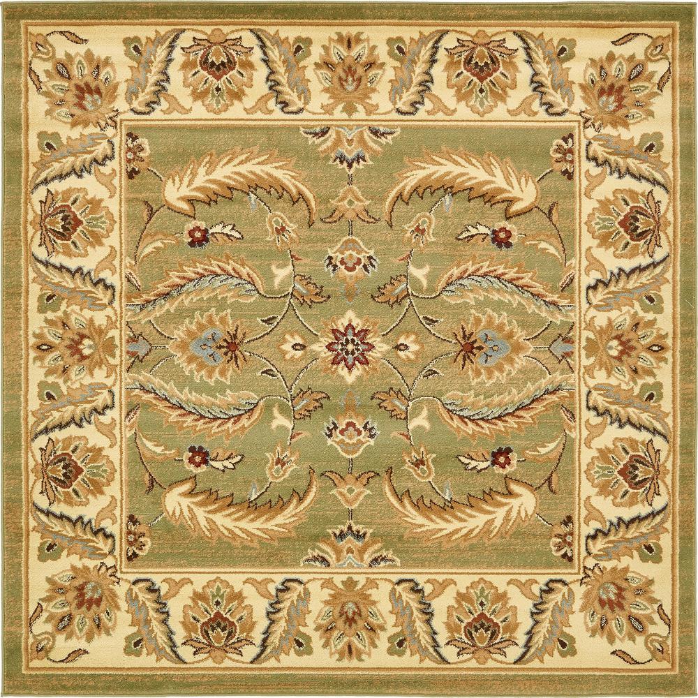 Hickory Voyage Rug, Light Green (6' 0 x 6' 0). Picture 1