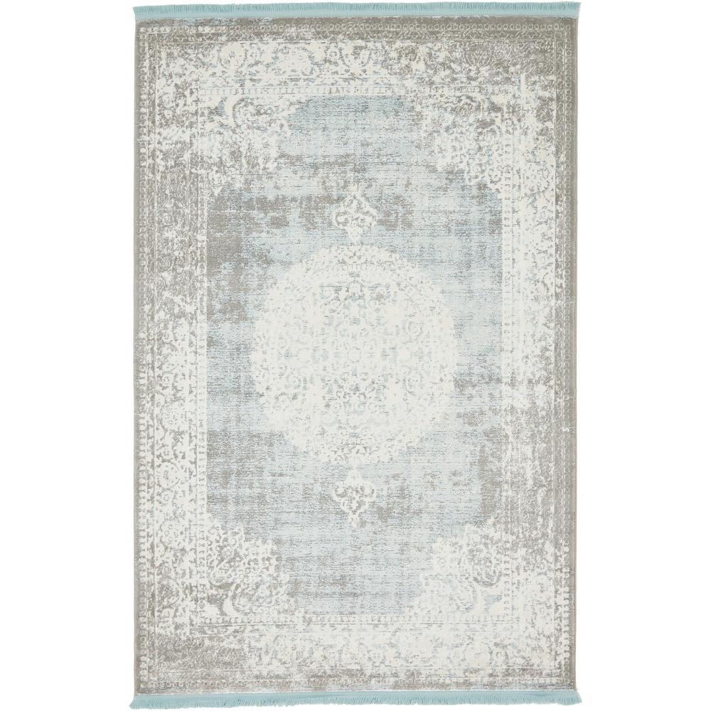 Olwen New Classical Rug, Light Blue (4' 0 x 6' 0). Picture 1