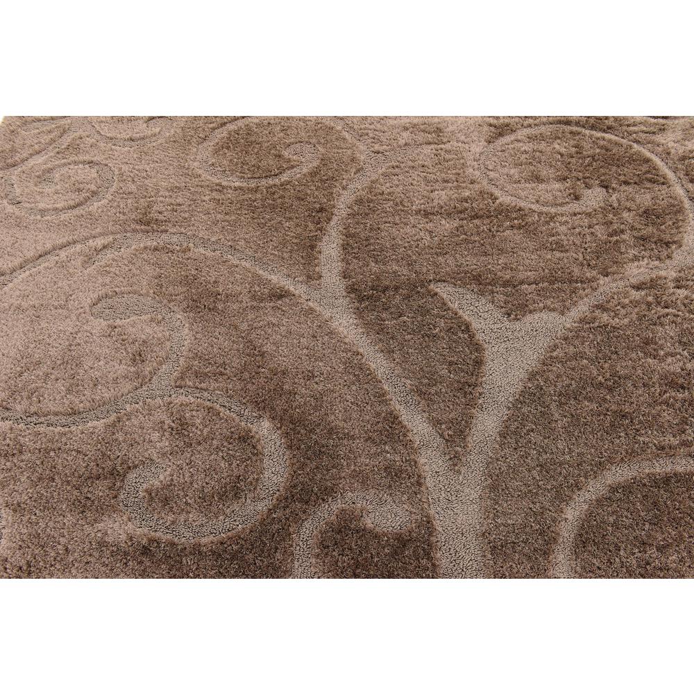 Carved Floral Shag Rug, Brown (9' 0 x 12' 0). Picture 6