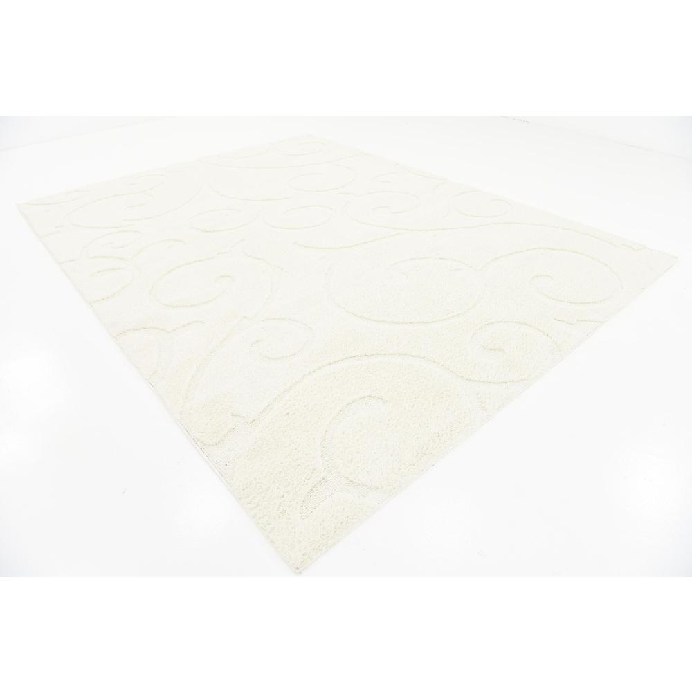 Carved Floral Shag Rug, Ivory (9' 0 x 12' 0). Picture 3