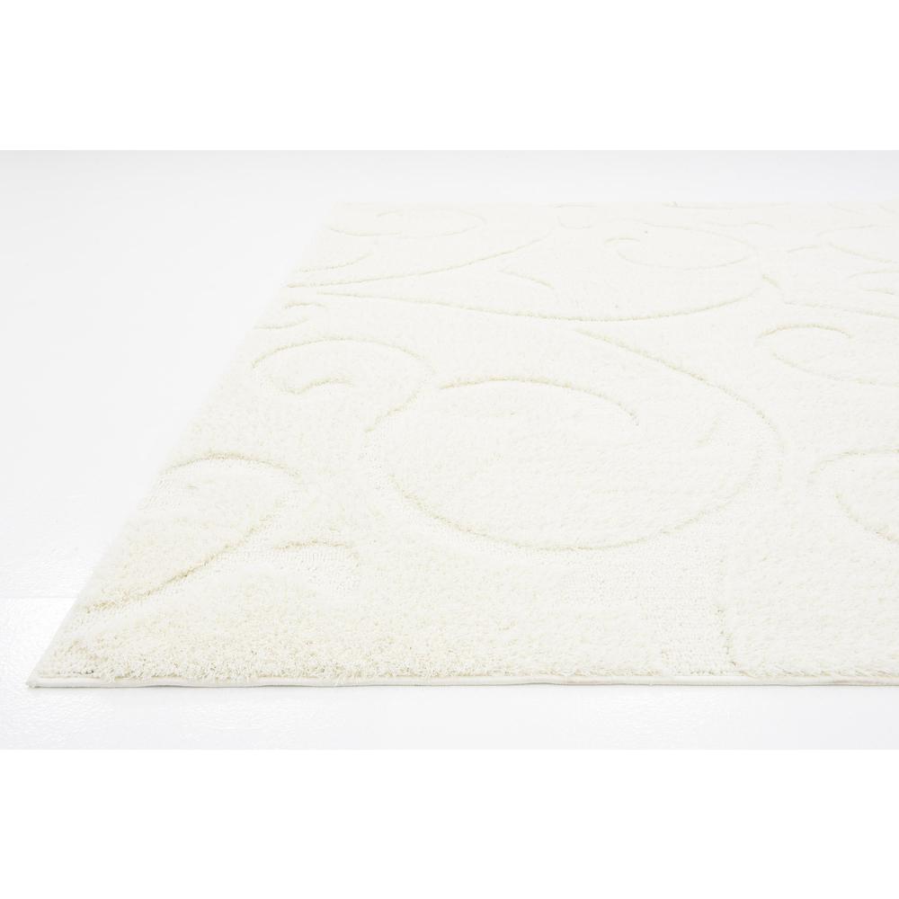 Carved Floral Shag Rug, Ivory (8' 0 x 10' 0). Picture 3