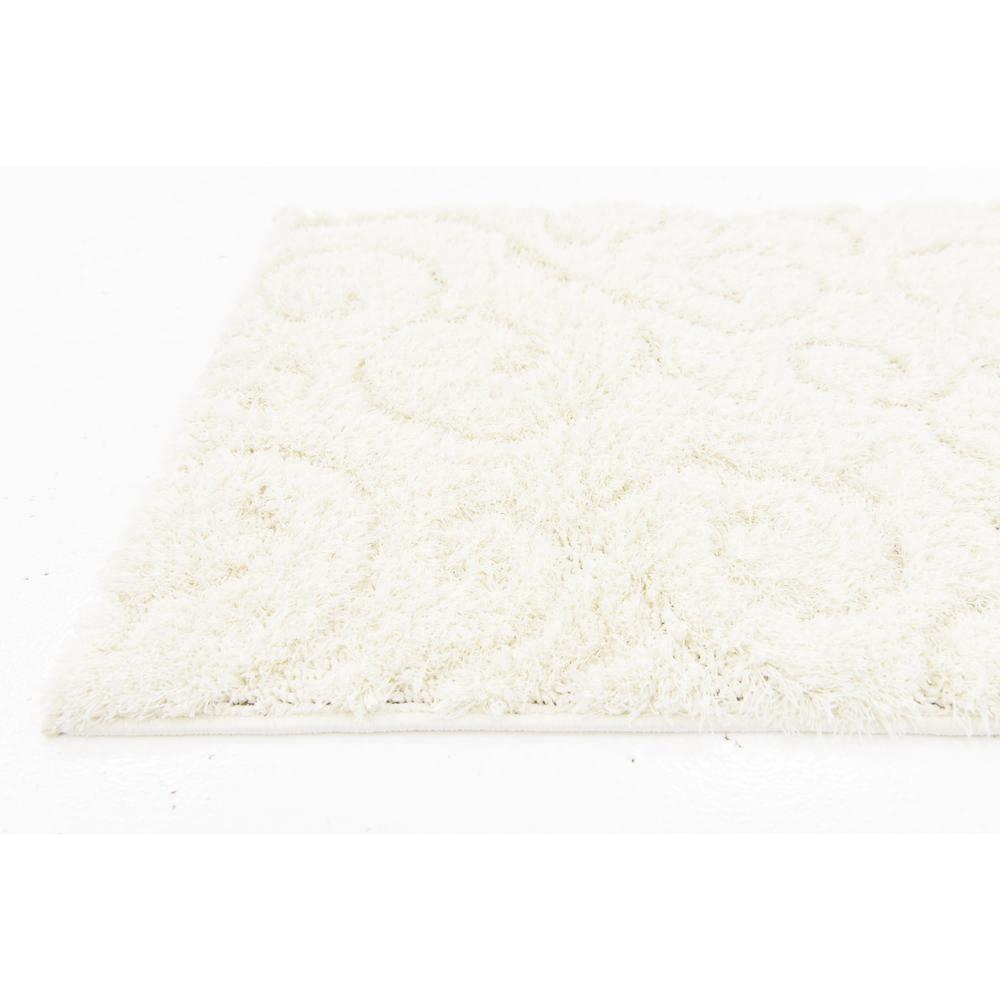 Carved Floral Shag Rug, Ivory (2' 0 x 6' 7). Picture 4