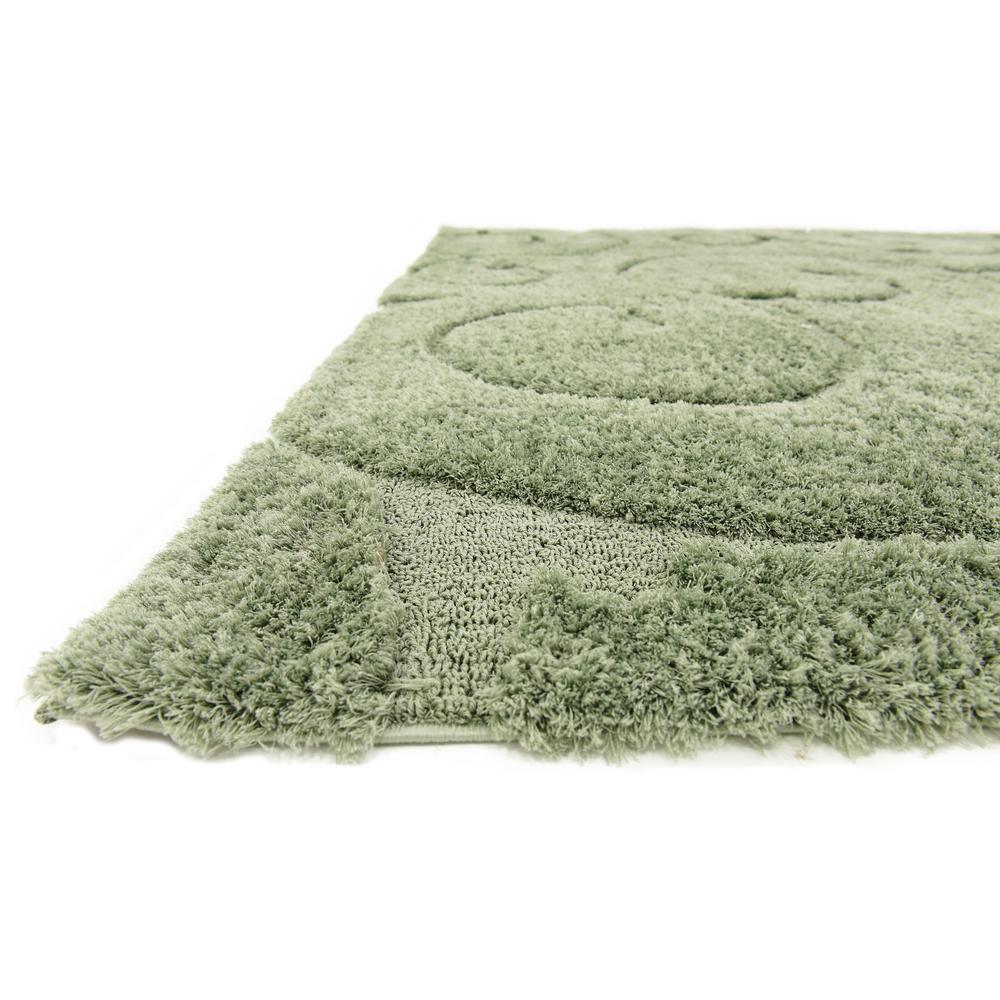 Carved Floral Shag Rug, Green (9' 0 x 12' 0). Picture 4