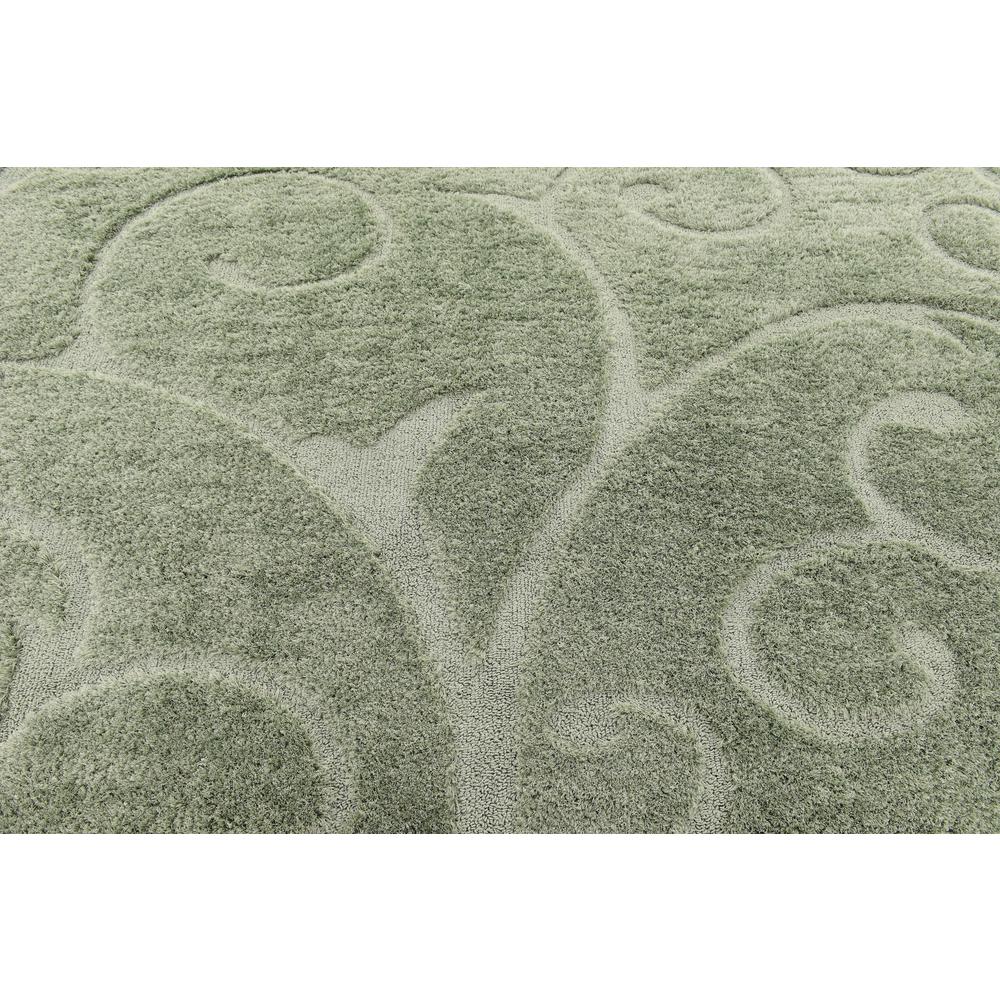 Carved Floral Shag Rug, Green (9' 0 x 12' 0). Picture 5