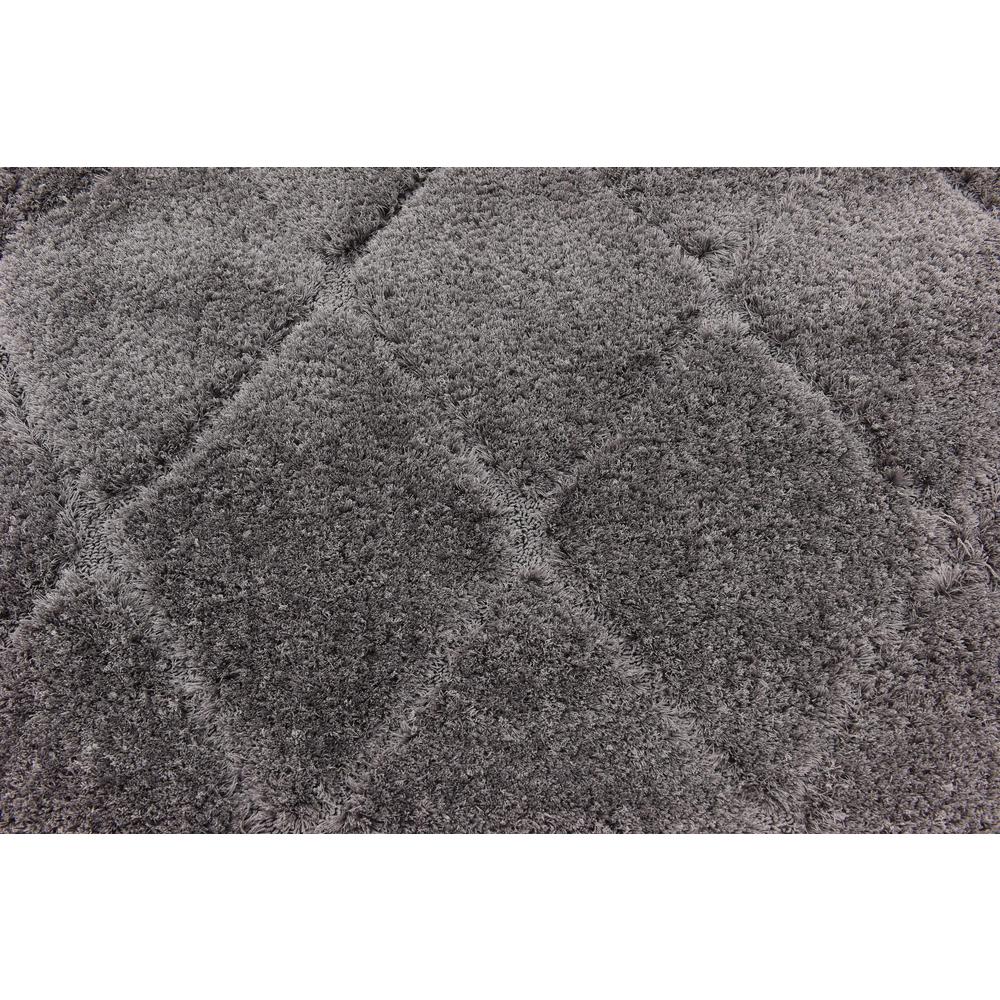 Diamond Trellis Shag Rug, Dark Gray (4' 0 x 6' 0). Picture 5