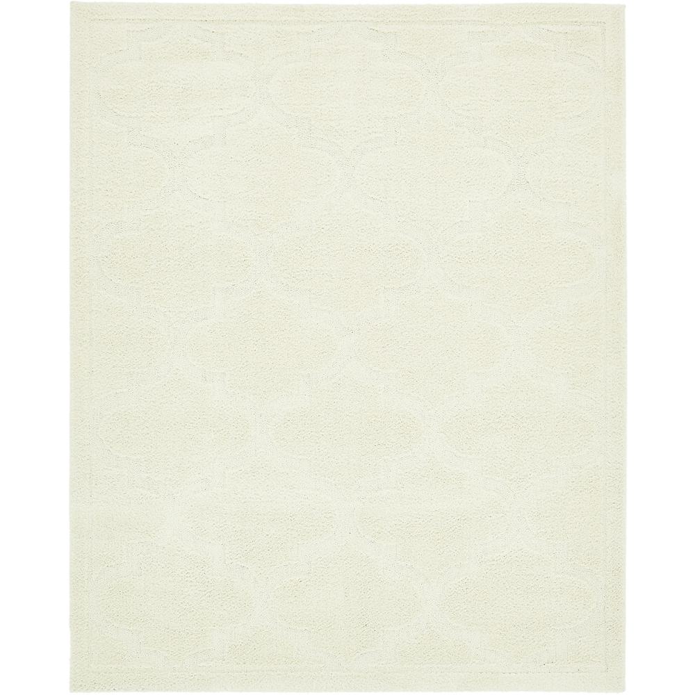 Traditional Trellis Shag Rug, Ivory (8' 0 x 10' 0). Picture 1