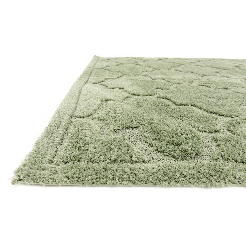 Traditional Trellis Shag Rug, Green (9' 0 x 12' 0). Picture 4
