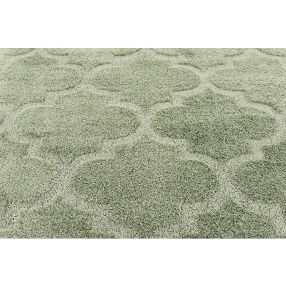 Traditional Trellis Shag Rug, Green (8' 0 x 10' 0). Picture 5