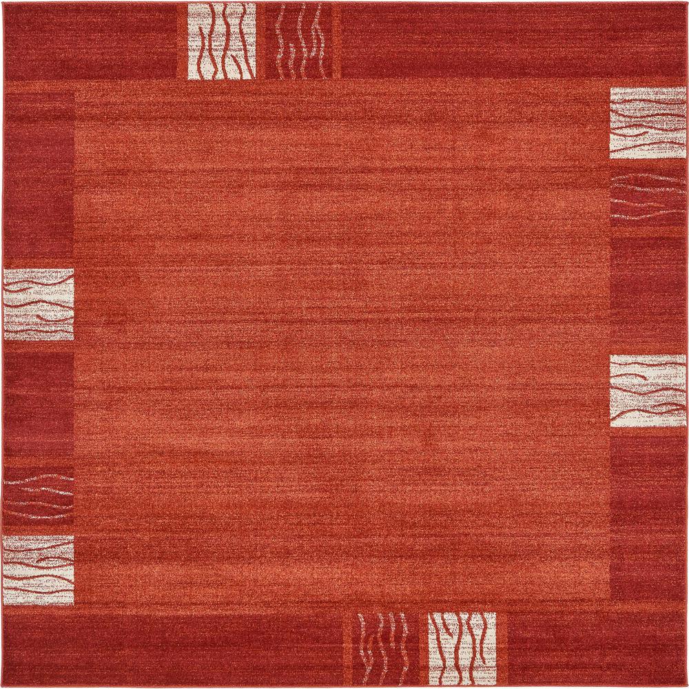 Sarah Del Mar Rug, Rust Red (8' 0 x 8' 0). Picture 1