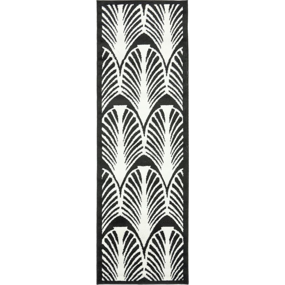Metro Zebra Rug, Black (2' 0 x 6' 7). Picture 1