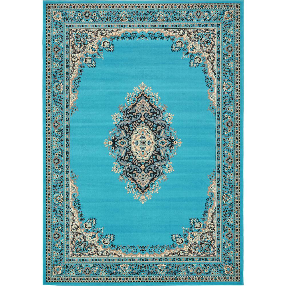 Washington Reza Rug, Turquoise (7' 0 x 10' 0). Picture 1
