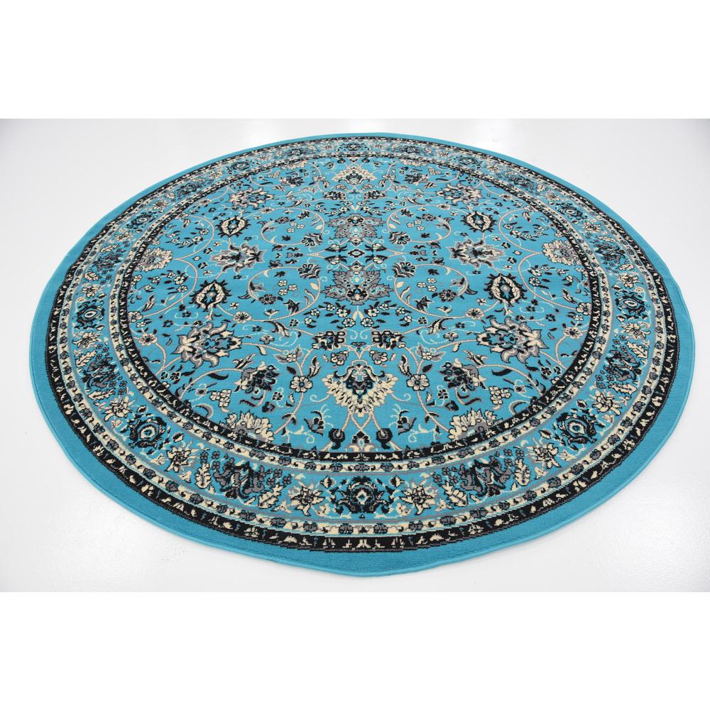 Washington Sialk Hill Rug, Turquoise (8' 0 x 8' 0). Picture 3