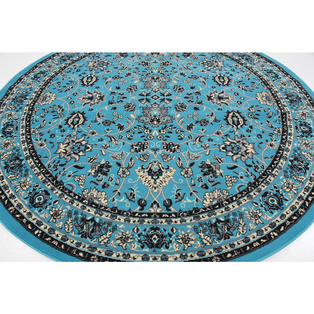 Washington Sialk Hill Rug, Turquoise (8' 0 x 8' 0). Picture 4