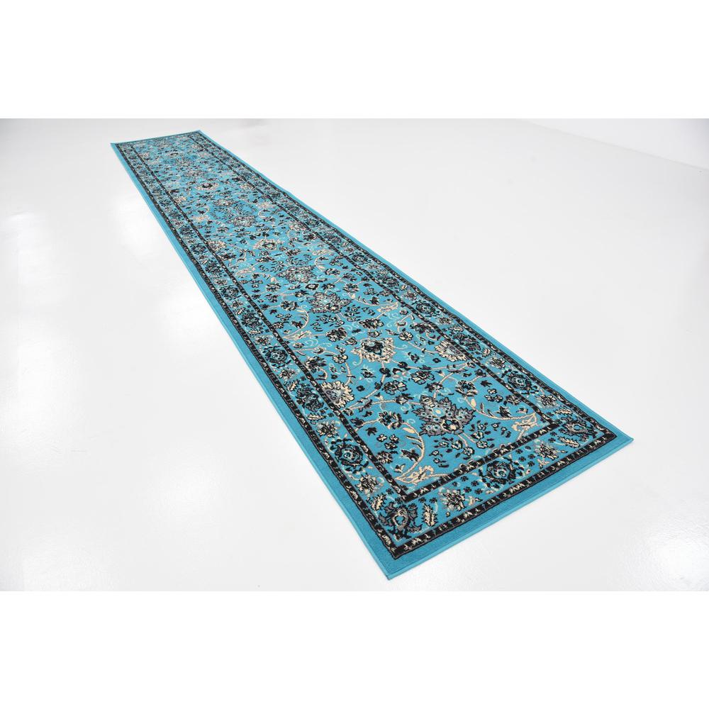 Washington Sialk Hill Rug, Turquoise (3' 0 x 16' 5). Picture 3