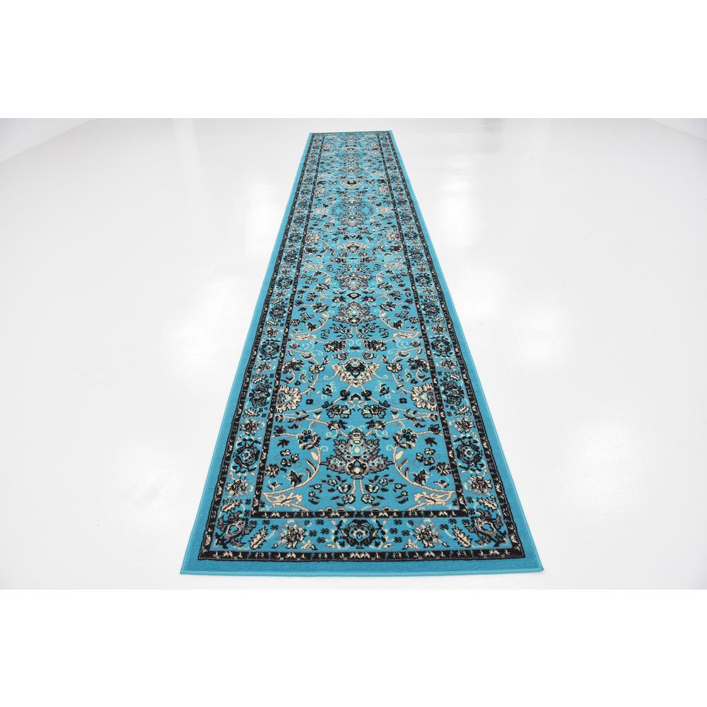 Washington Sialk Hill Rug, Turquoise (3' 0 x 16' 5). Picture 4
