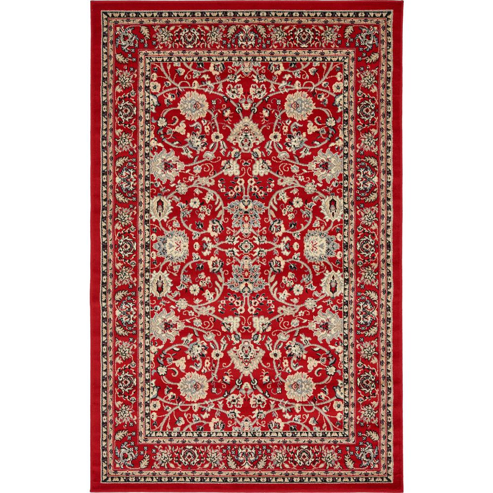 Washington Sialk Hill Rug, Red (5' 0 x 8' 0). Picture 1