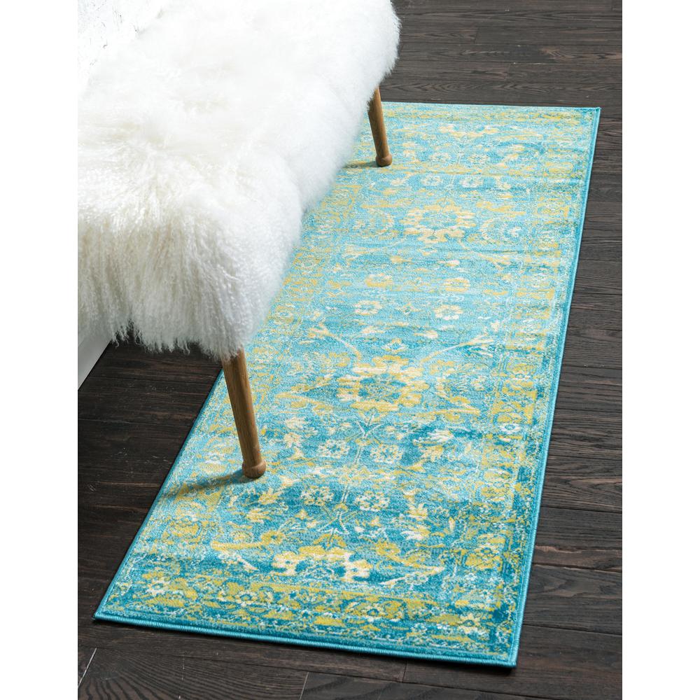 Imperial Ottoman Rug, Blue (3' 0 x 9' 10). Picture 2