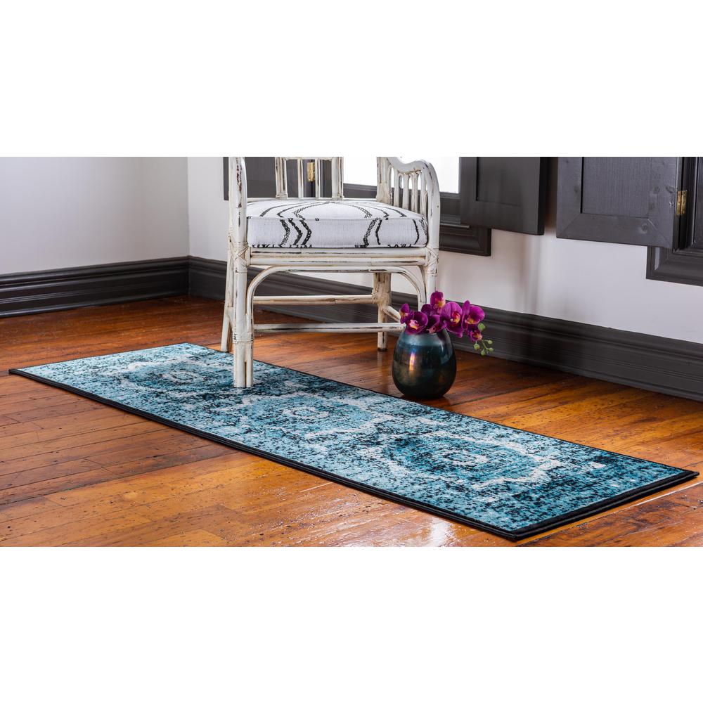 Imperial Lygos Rug, Turquoise (3' 0 x 9' 10). Picture 4