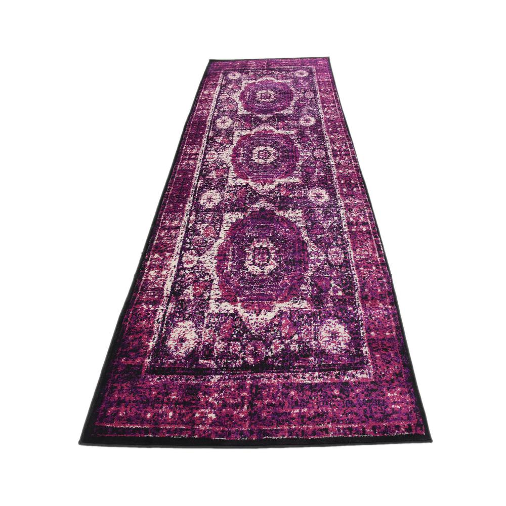 Imperial Lygos Rug, Fuchsia (3' 0 x 9' 10). Picture 4
