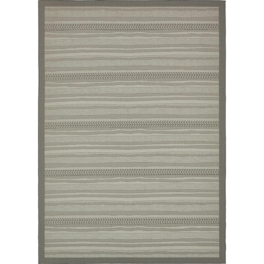 Outdoor Lines Rug, Gray (8' 0 x 11' 4). Picture 1