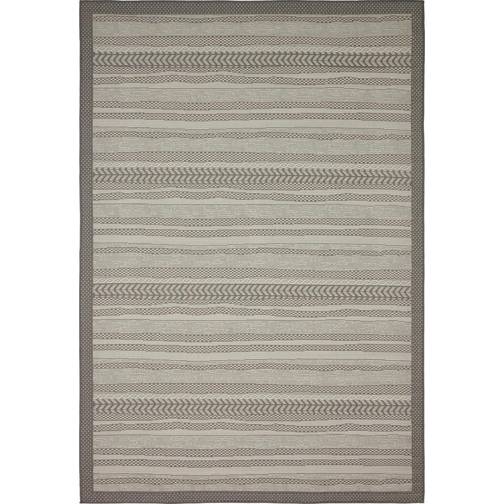 Outdoor Lines Rug, Gray (6' 0 x 9' 0). Picture 1