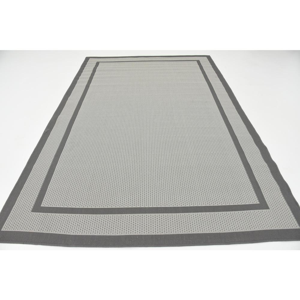 Outdoor Border Rug, Gray (6' 0 x 9' 0). Picture 4