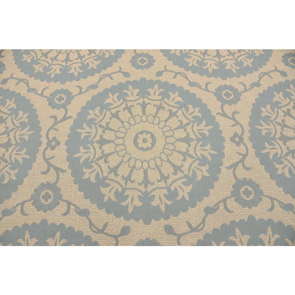 Outdoor Medallion Rug, Light Blue (9' 0 x 12' 0). Picture 5