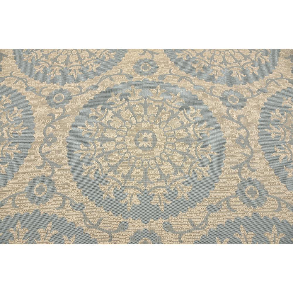 Outdoor Medallion Rug, Light Blue (8' 0 x 11' 4). Picture 5