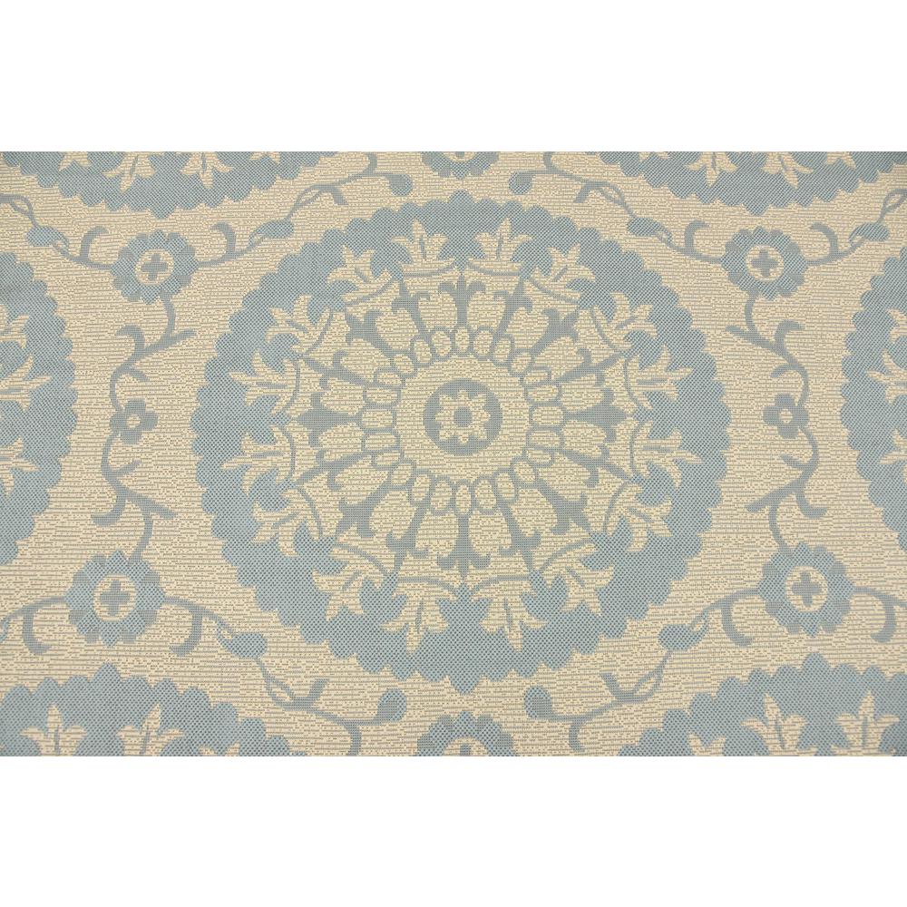 Outdoor Medallion Rug, Light Blue (6' 0 x 9' 0). Picture 5