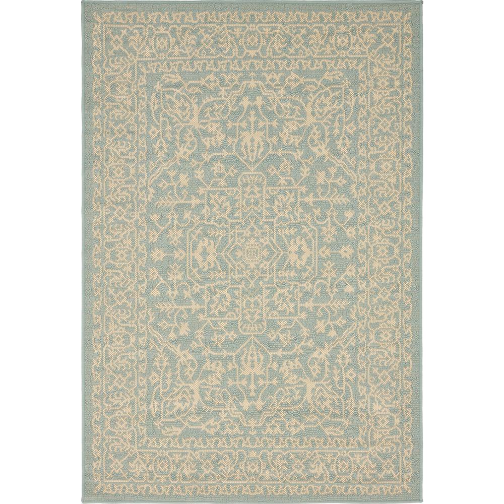 Outdoor Allover Rug, Light Blue (4' 0 x 6' 0). Picture 1