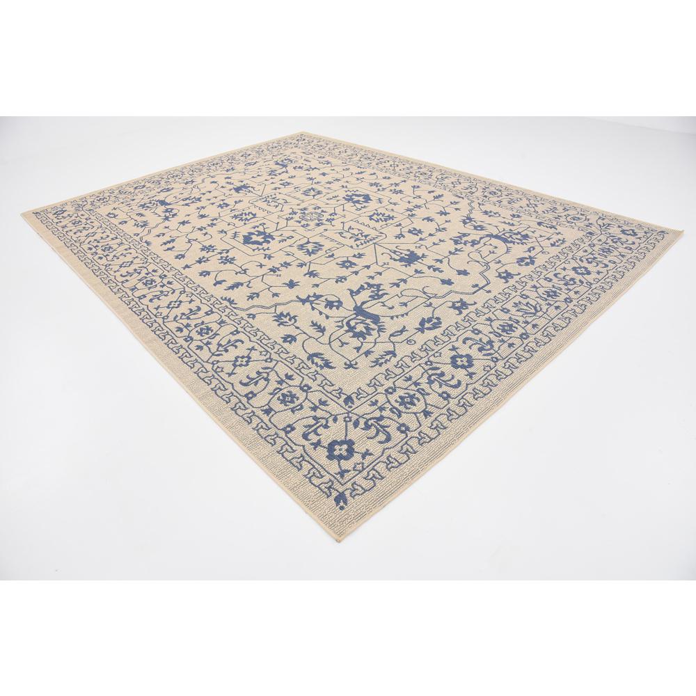 Outdoor Allover Rug, Beige/Blue (9' 0 x 12' 0). Picture 3