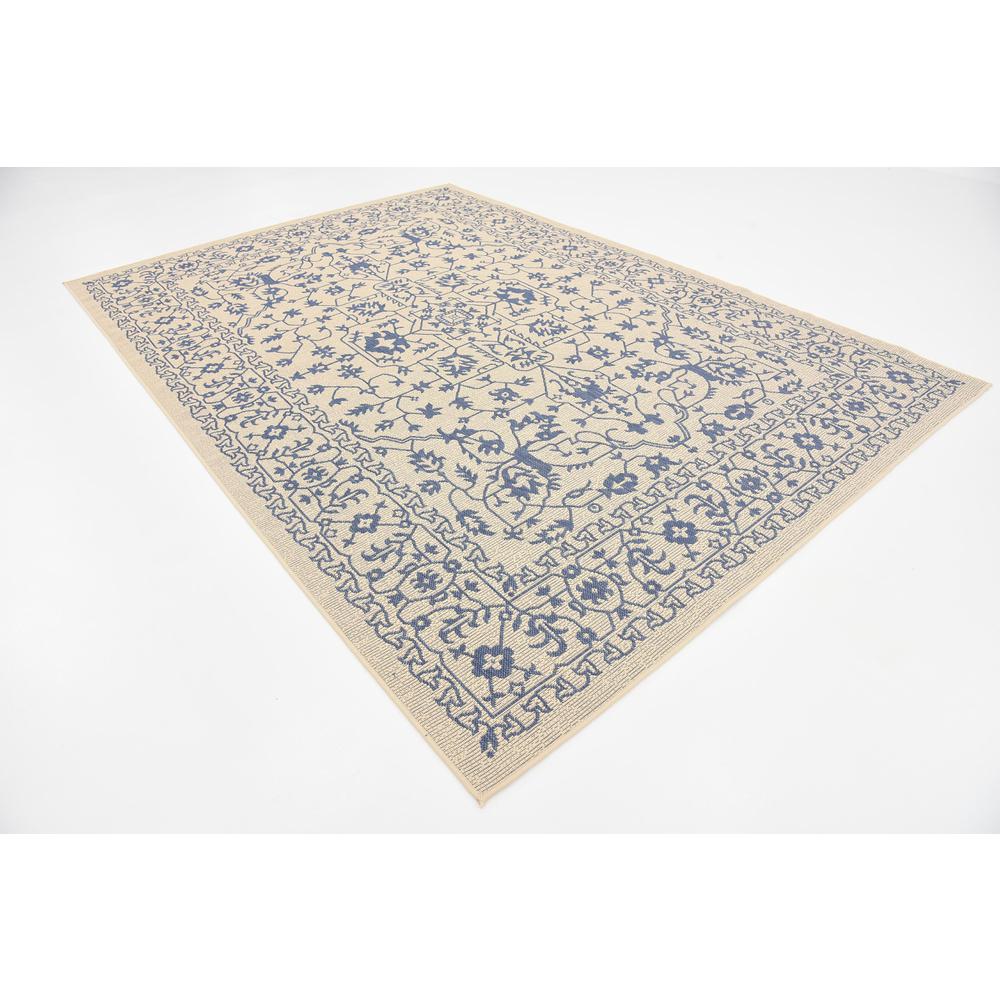 Outdoor Allover Rug, Beige/Blue (7' 0 x 10' 0). Picture 3