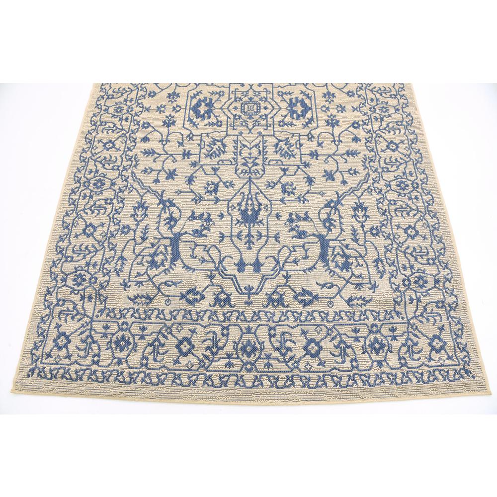 Outdoor Allover Rug, Beige/Blue (5' 0 x 8' 0). Picture 6