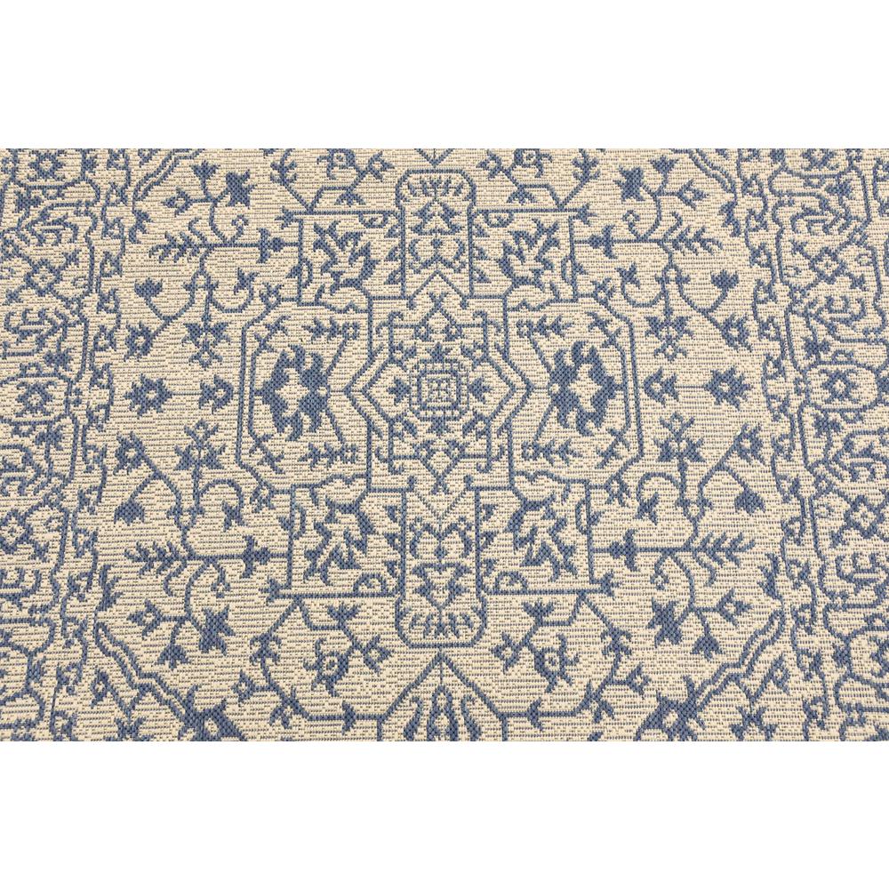 Outdoor Allover Rug, Beige/Blue (4' 0 x 6' 0). Picture 5