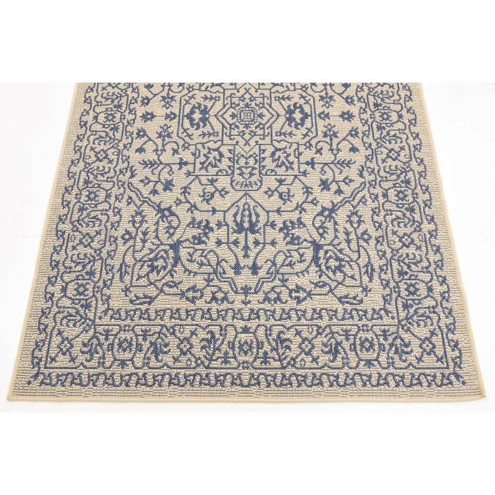 Outdoor Allover Rug, Beige/Blue (4' 0 x 6' 0). Picture 6