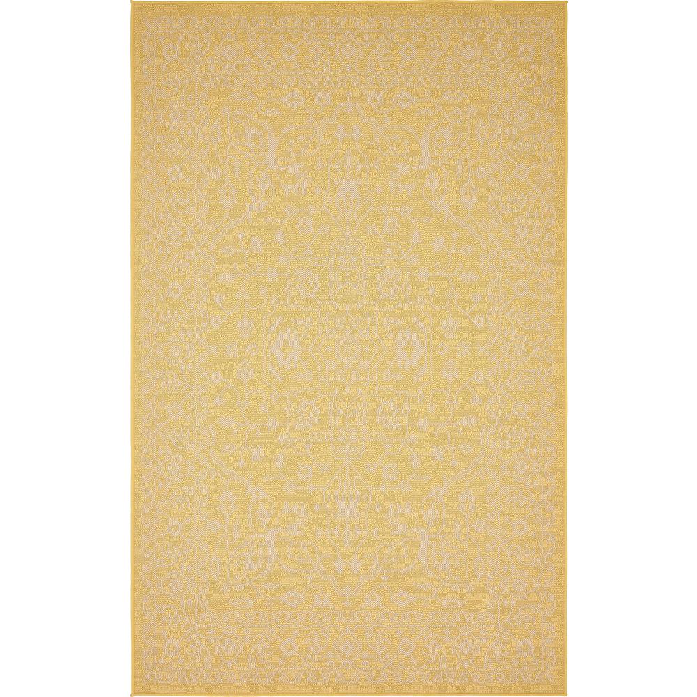 Outdoor Allover Rug, Yellow (5' 0 x 8' 0). Picture 1