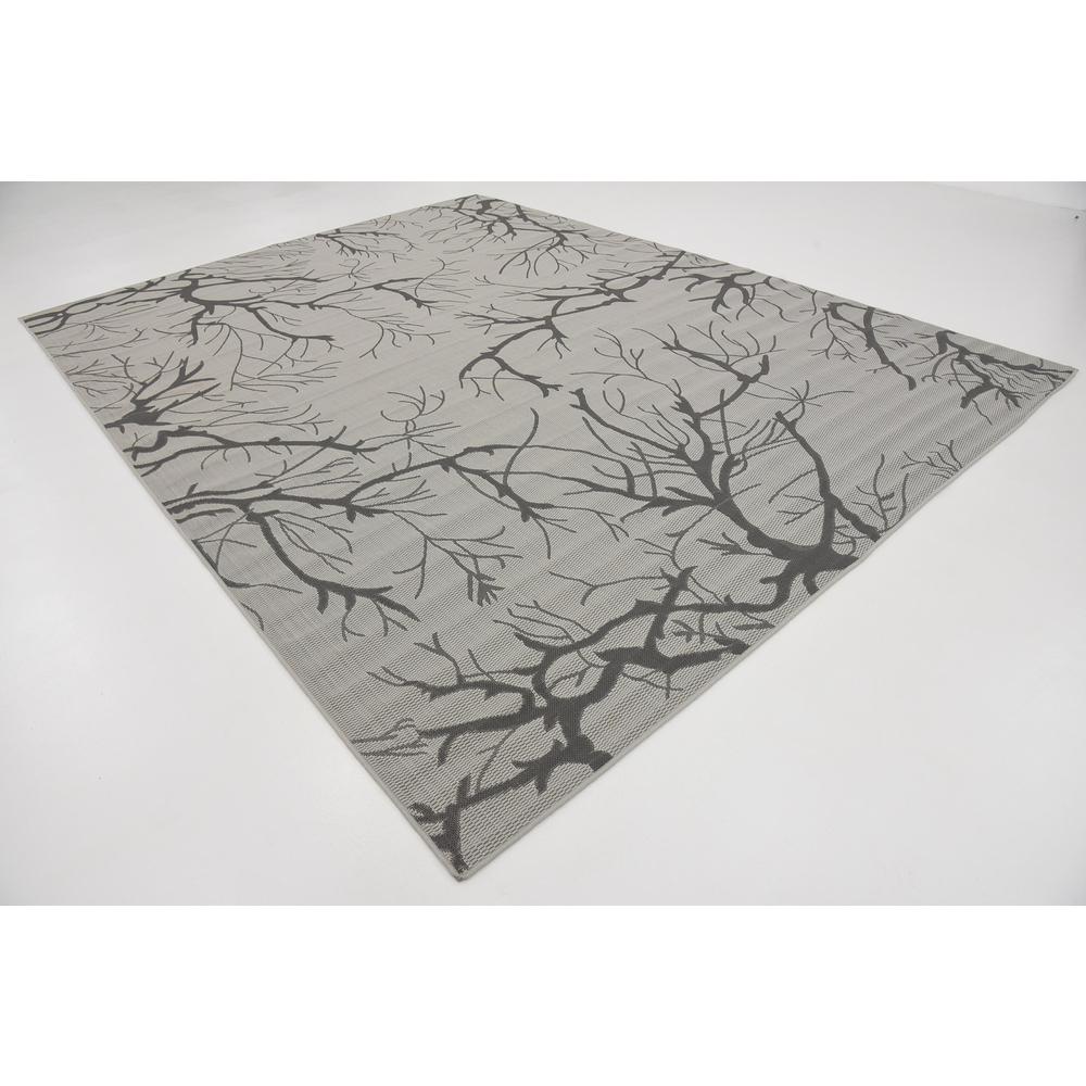 Outdoor Branch Rug, Light Gray (9' 0 x 12' 0). Picture 3