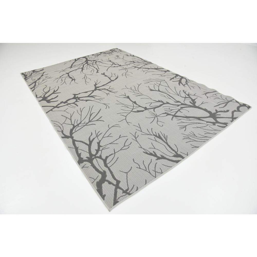 Outdoor Branch Rug, Light Gray (6' 0 x 9' 0). Picture 3