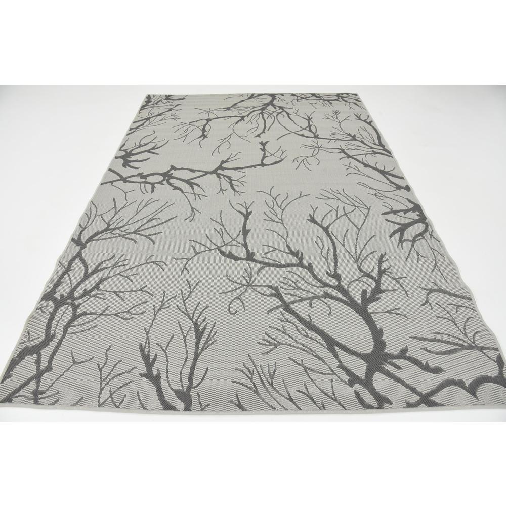 Outdoor Branch Rug, Light Gray (6' 0 x 9' 0). Picture 4