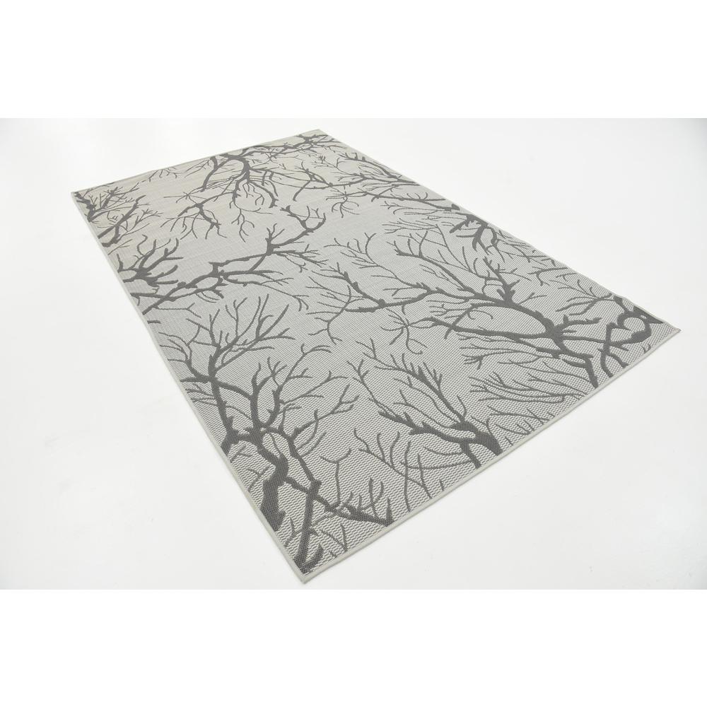 Outdoor Branch Rug, Light Gray (5' 0 x 8' 0). Picture 3