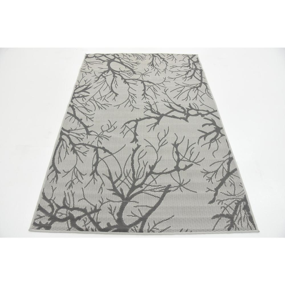 Outdoor Branch Rug, Light Gray (4' 0 x 6' 0). Picture 4