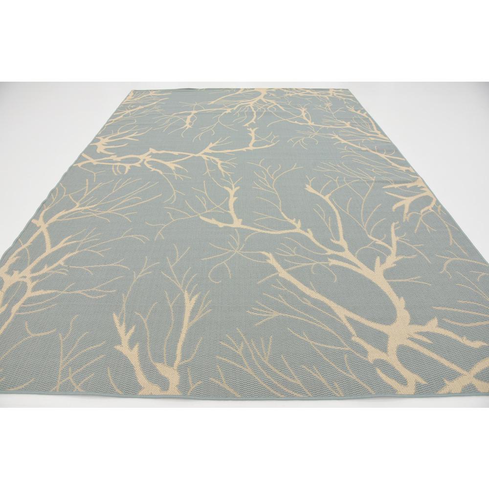 Outdoor Branch Rug, Light Blue (8' 0 x 11' 4). Picture 4