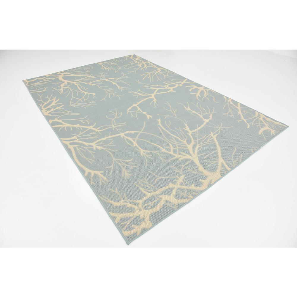 Outdoor Branch Rug, Light Blue (6' 0 x 9' 0). Picture 3