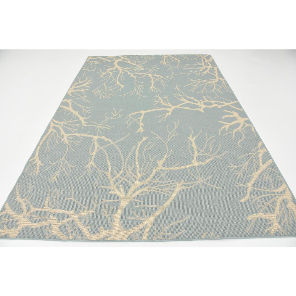 Outdoor Branch Rug, Light Blue (6' 0 x 9' 0). Picture 4