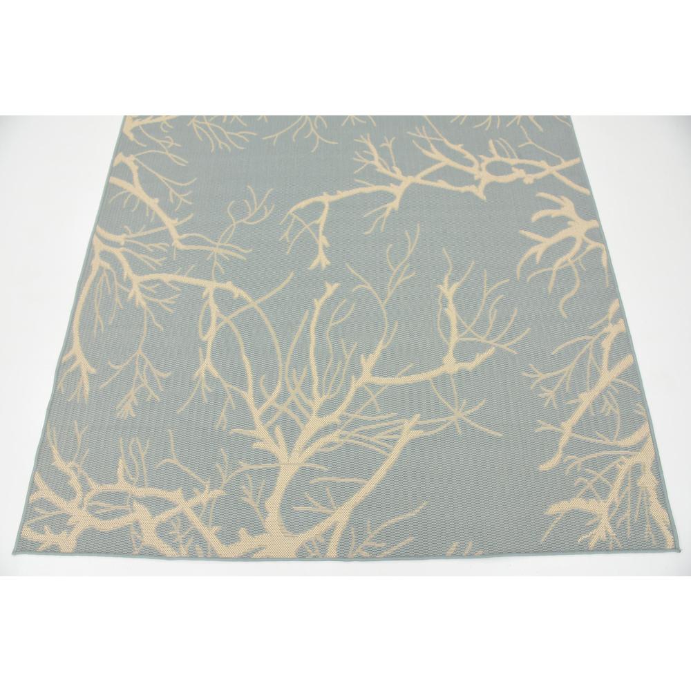 Outdoor Branch Rug, Light Blue (6' 0 x 9' 0). Picture 6
