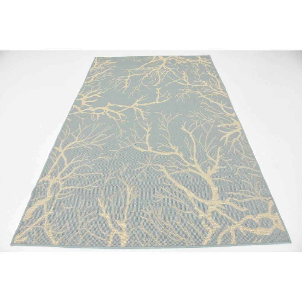 Outdoor Branch Rug, Light Blue (5' 0 x 8' 0). Picture 5