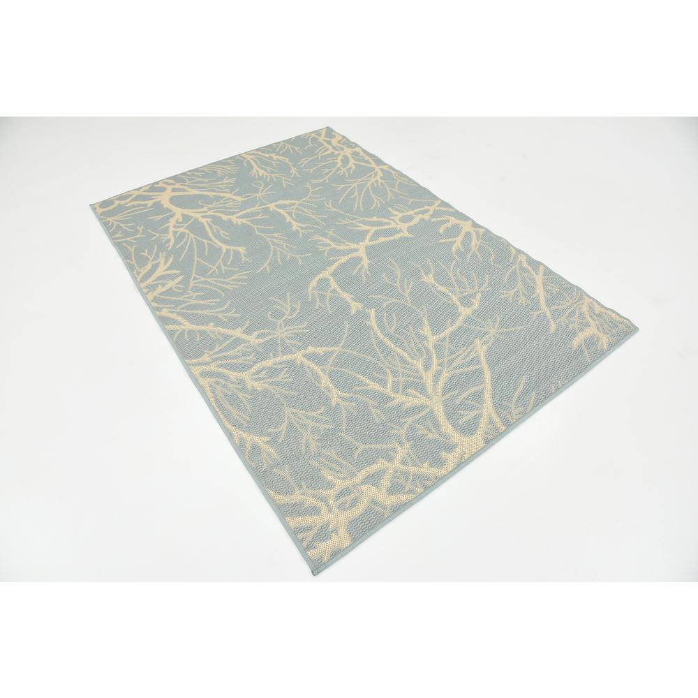 Outdoor Branch Rug, Light Blue (4' 0 x 6' 0). Picture 3
