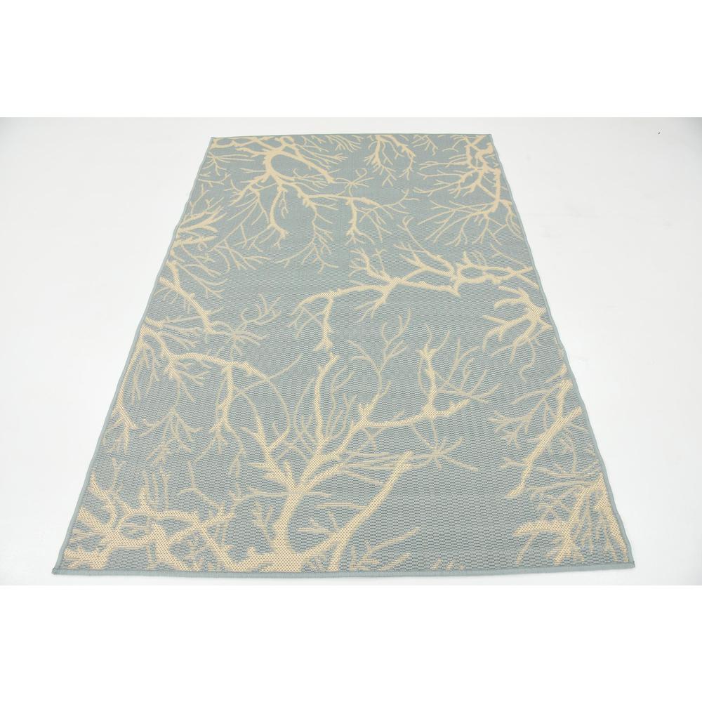 Outdoor Branch Rug, Light Blue (4' 0 x 6' 0). Picture 4